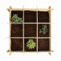 Preview: Wooden square planter