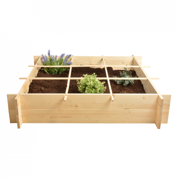 Wooden square planter